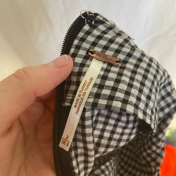 Free People Checkered Pant with Tie and Zipper Size 2 - Picture 11 of 11